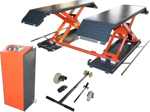 8000lbs Mid Rise Lift Scissor Lift Electric Release Auto Lift 110V