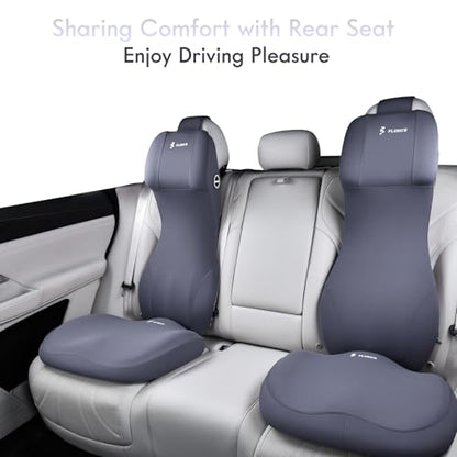 Memory Foam Ergonomic Car Seat Cushion with Lumbar Support Neck Pillow 2