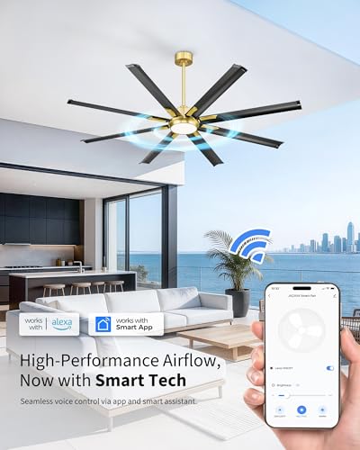 72 Inch Large Ceiling Fan with Light