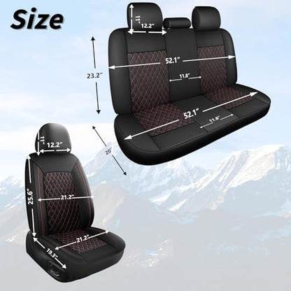 Faux Leather Full Set Car Seat Covers