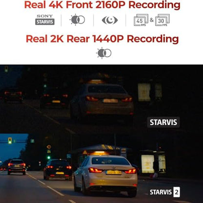 ARC700 Dash Cam 4K Front and 2K Rear