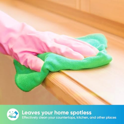 Green Microfiber Cleaning Cloth (12 Count)