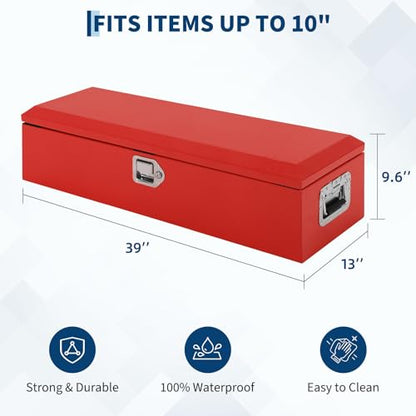 Heavy Duty Steel Metal Tool Box 39" for Truck Bed