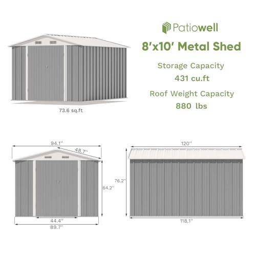 8x10 FT Outdoor Storage Shed