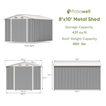 8x10 FT Outdoor Storage Shed