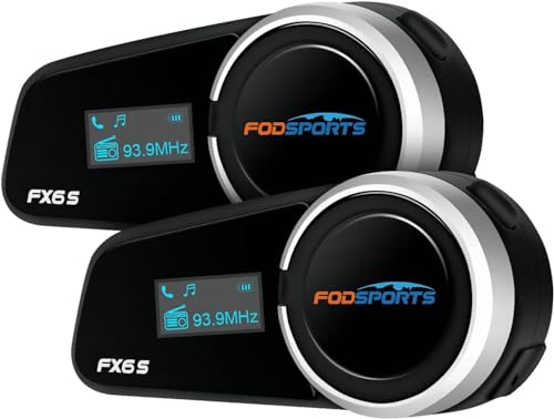 FX6S Bluetooth Motorcycle Headset (2 Count)