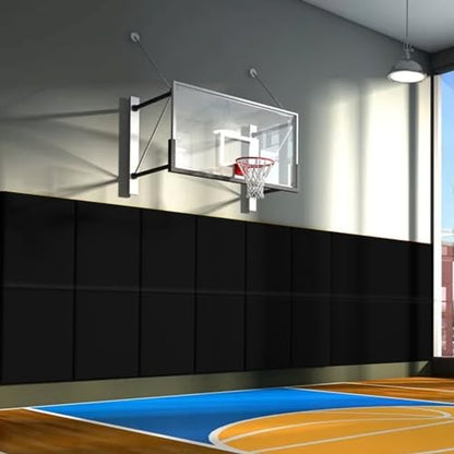 60" 72" High Gym Wall Padding 2" Thick Foam Basketball Court Wall Mount Protector for Garage Taekwondo Babyroom