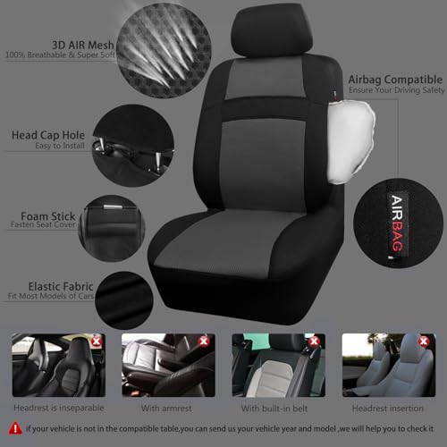 3D Air Mesh Car Seat Covers Full Sets w