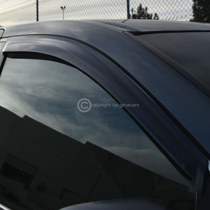 Sun Rain Guard Vent Shade Window Visors 2PC Dark Smoke Tape
