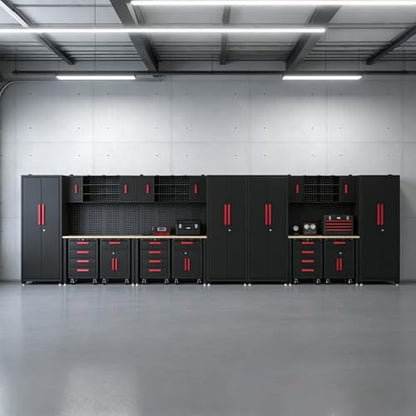 20Pcs Garage Cabinet Storage Systemwith Metal Cabinet