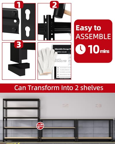 3250 LBS Heavy Duty Garage Storage Shelves Adjustable Shelf (2 Count)