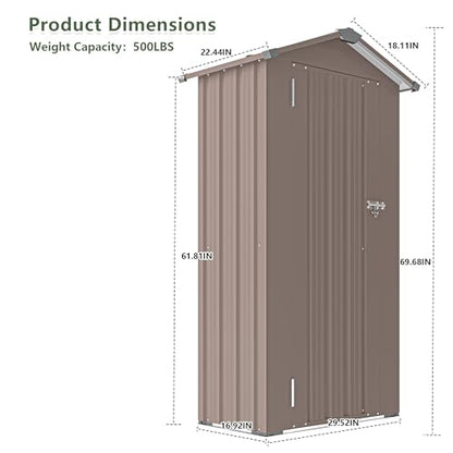 2.5x1.4 FT Outdoor Storage Shed