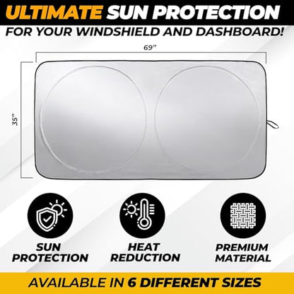 Truck Windshield Sun Shade Foldable