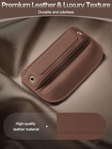Universal Fit Premium Leather Car Seat Gap Filler Organizer (2 Count)
