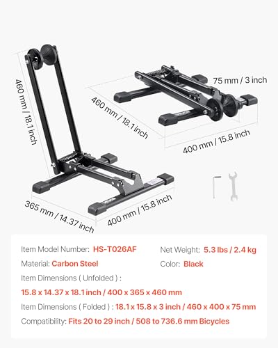 Bike Rack Fits 20 to 27 Inch Mountain & Road Bikes