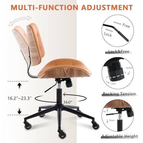 Home Office Desk Chair with Rubber Wheels