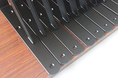 4 Pack L10 x H 8" Black Heavy Duty Shelf Brackets with Screws Metal Shelf Brackets Shelf Support Angle Brackets for Shelves L Brackets Heavy Duty Floating Shelf (4 Count)