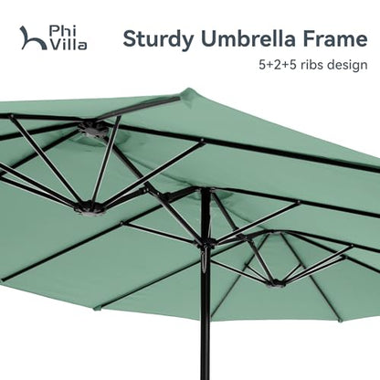 15ft Large Outdoor Patio Umbrella with Base Included