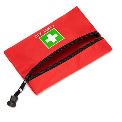 Red Emergency First Aid Bag Small Empty Travel Rescue Pouch First Responder Storage Medicine Pocket Bags for Car Home Office Kitchen Sport Ourdoors Bag Only