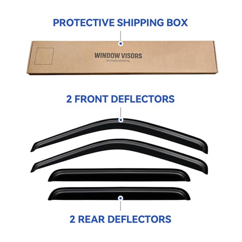 Window Visors Rain Guards for 2000 2001 2002 2003 2004 2005 Ford Excursion