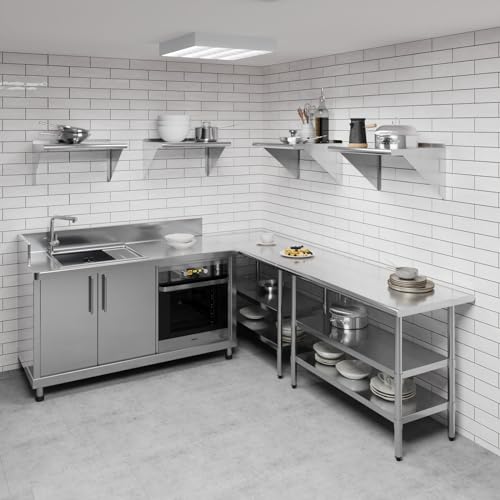 24" Long X 18" Deep Stainless Steel Wall Shelf