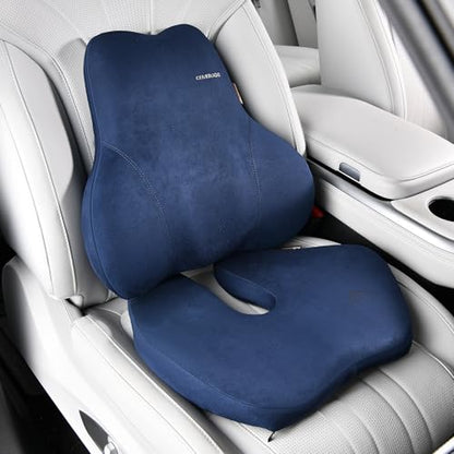 Memory Foam Car Seat Cushion and Lumbar Support Pillow for Car