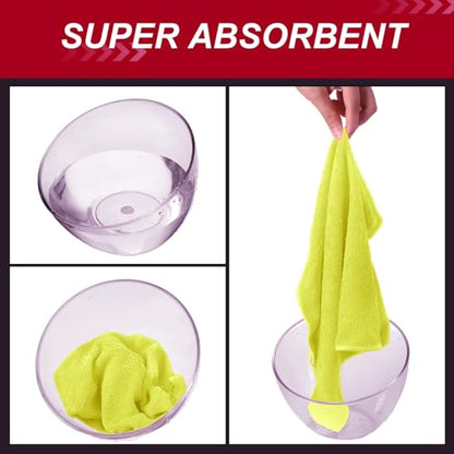 200 Pcs Microfiber Cleaning Cloth 16x16 Inch Microfiber Towels for Car Ultra Absorbent Cleaning Rags Reusable Lint Free Streak Free Detailing Towel for Car Washing Drying Dusting (200 Count)