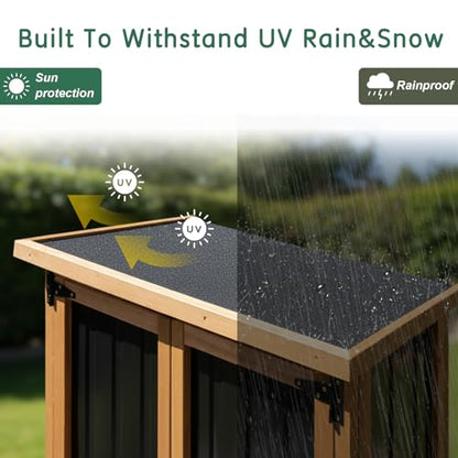 Outdoor Storage Shed with Adjustable Shelf