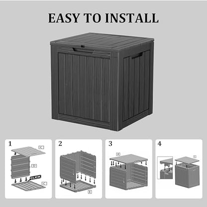35 Gallon Lockable Resin Deck Box