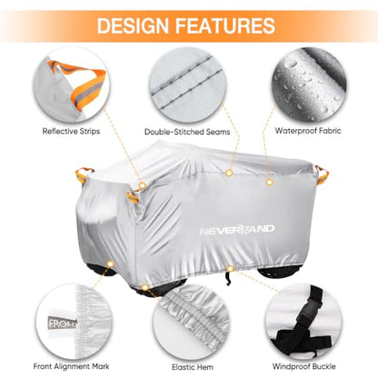 ATV Cover Waterproof Heavy Duty 4 Wheeler Cover for Polaris L