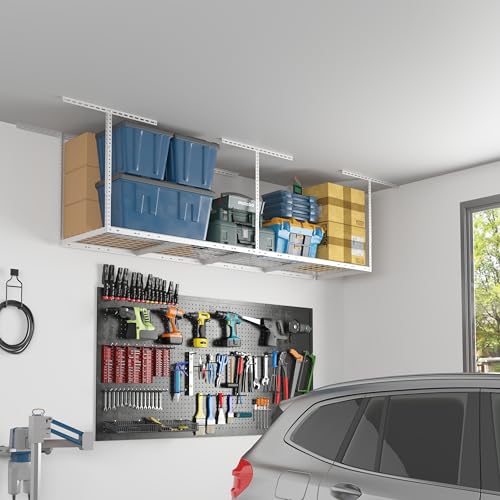 2x8 Overhead Garage Ceiling Storage Rack Organization