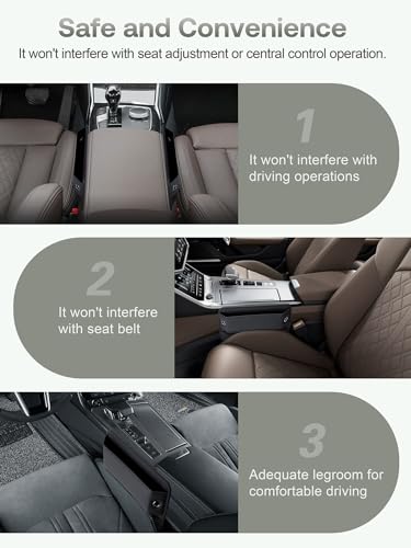 Premium Leather Car Seat Gap Filler Organizer