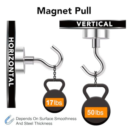Magnetic Hooks 50Lbs+ Heavy Duty Magnet Hook for Cruise Cabins