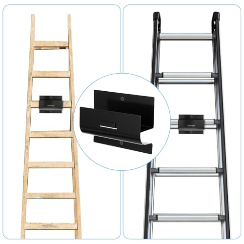 Heavy Duty Ladder Hooks for Garage Wall 4 Pack Black Ladder Hanger Garage Wall Hooks for Ladder (4 Count)