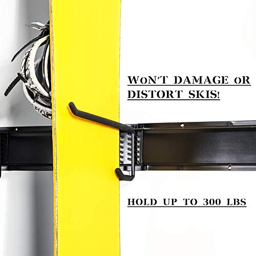 Garage Storage Organization System Ski Wall Rack Up to 10 Pairs
