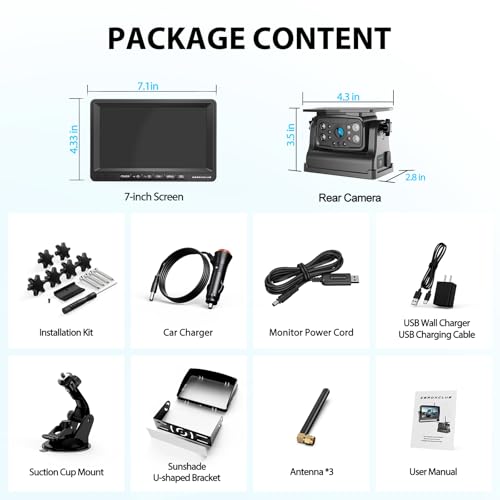 Magnetic Solar Wireless Backup Camera System
