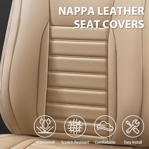 Nappa Leather Car Seat Covers Front Seats