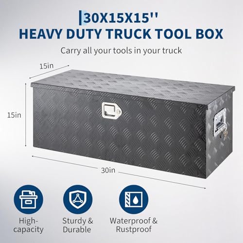 Aluminum Truck Bed Tool Box 30''