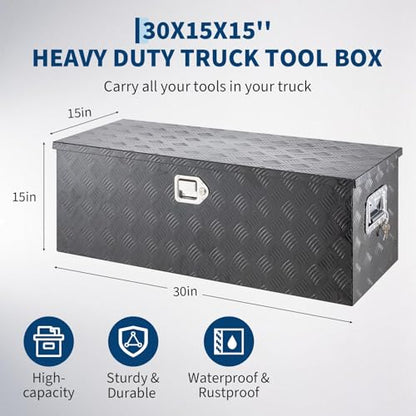 Aluminum Truck Bed Tool Box 30''