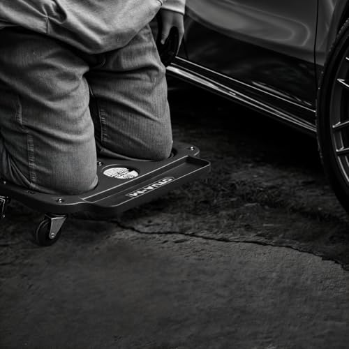 Rolling Knee Creeper Durable Knee Pads with Full 360 Degree Turn Casters and Tool Tray