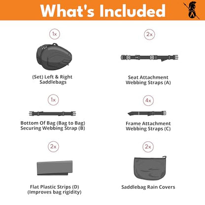 ENHANCED Motorcycle Saddlebags (2 Piece)