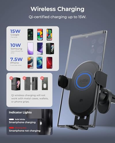 Auto Sense 2 Air Vent Car Phone Holder with Qi Wireless Charging
