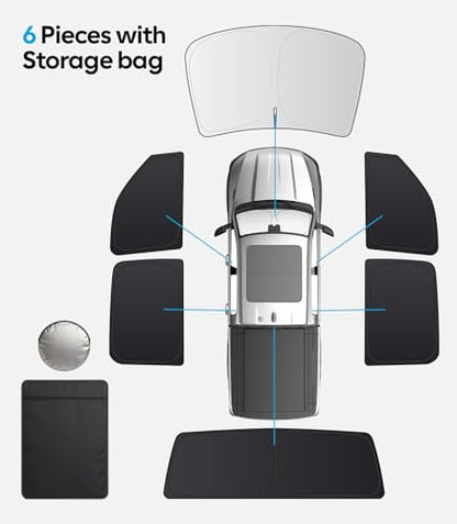 2026 6PC Full Set Window Sunshade for Dodge Ram 2500 3500 2010 (6 Count)