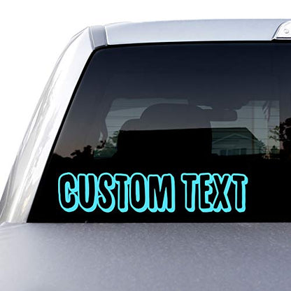 Large Custom Business Name and Website Description Text Decal Sticker for Car Windows