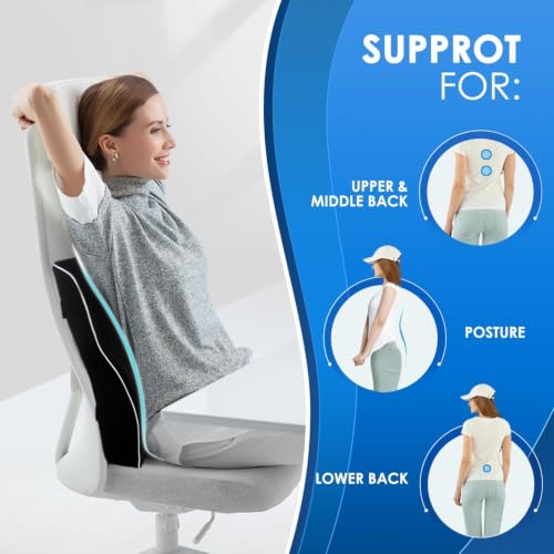 Gel Lumbar Support Pillow for Office Chair Car Gaming Chair Lower Back Pain Relief Back Support