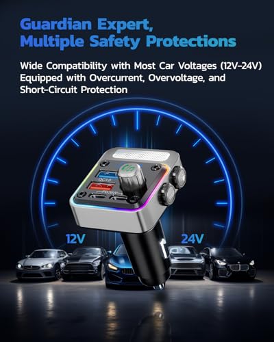 54W Bluetooth 5.3 Car Adapter