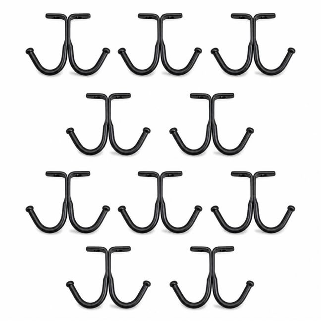10 Pcs Black Under Shelf Hooks