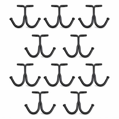 10 Pcs Black Under Shelf Hooks