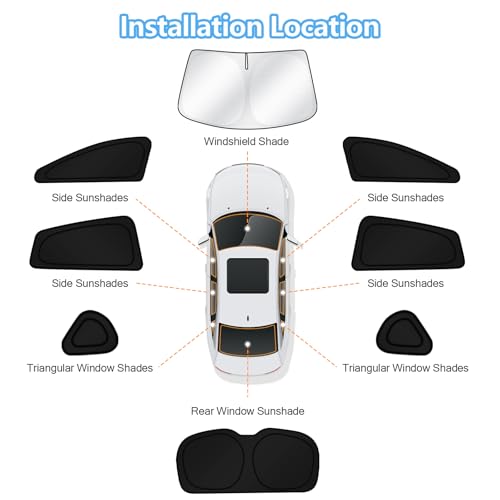 Car Window Shades for 2018 (8 Count)