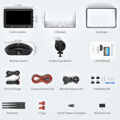 1080P 7" Wireless RV Backup Camera System